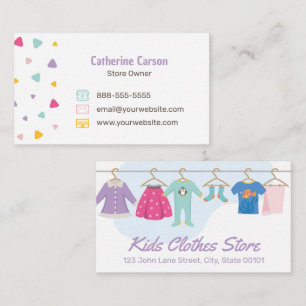 Kids Clothing Store Business Card