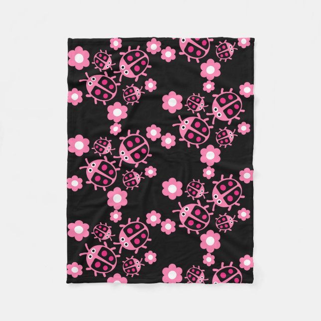 Kids Coccinellidae ladybug  Fleece Blanket (Front)