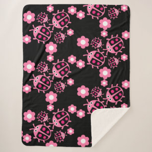 Kids Coccinellidae ladybug  Sherpa Blanket