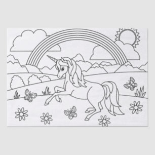 Kids Color Me Unicorn Rainbow Tissue Paper