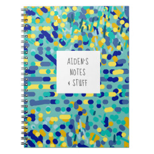 Kids Colorful Artsy Splash Cute Back to School Notebook