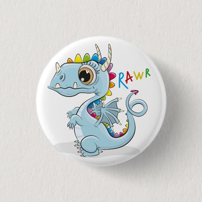 KIds Colorful Dragon Button (Front)