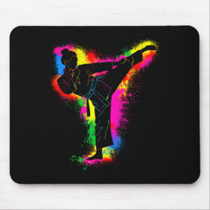 Kids Colorful Taekwondo Martial Arts Women Girl Ka Mouse Mat