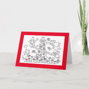 KID'S COLORING FUN CHRISTMAS CARD
