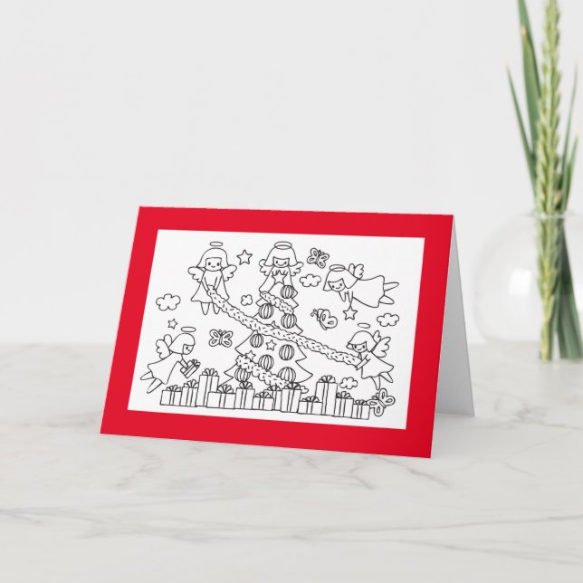 KID'S COLORING FUN CHRISTMAS CARD (Front)