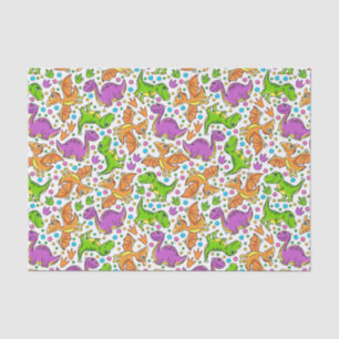 Kids Colourful Dinosaurs  Tissue Paper