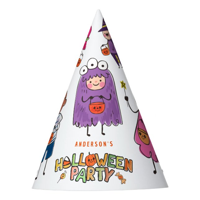 Kids Colourful Halloween Costume Party Party Hat (Front)