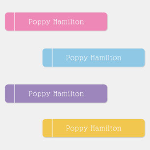 Kids Colourful Lined Name Labels