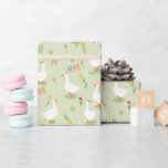 Kids Colourful One Silly Goose First Birthday Wrapping Paper<br><div class="desc">This cute and fun kids 1st birthday wrapping paper design features (many) one silly goose (geese!) with party hats in flowers,  A gorgeous colourful and green pattern for your child’s first birthday.</div>