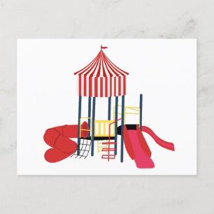 Kids Colourful Playground  Holiday Postcard