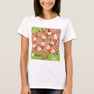 Kids Colourful Race Track Board Game T-Shirt