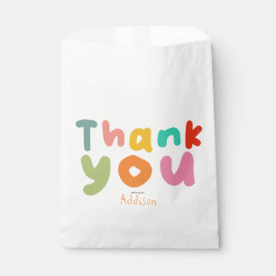 Kids Colourful Thank You 1st Birthday Favour Bags