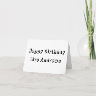 Kids Colouring card, Happy birthday teacher Card