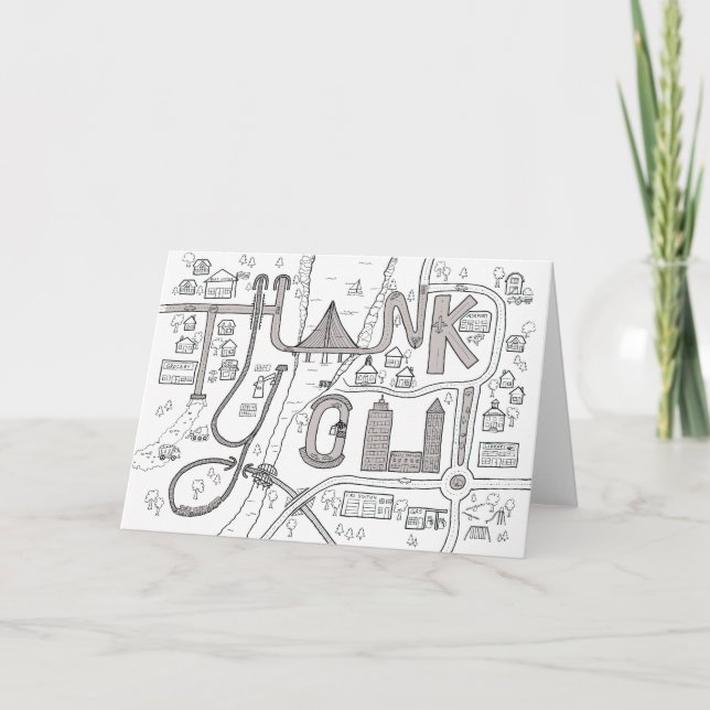 Kids Colouring Thank You card (Front)