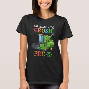 Kids Combine Harvester Back To School I'm Ready to T-Shirt