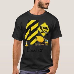 Kids Construction 4th Birthday Daxton Boys 4 Old T-Shirt