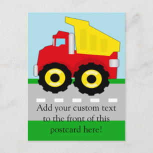 Kids Construction Dumptruck Postcard