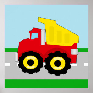 Kids Construction Dumptruck Poster
