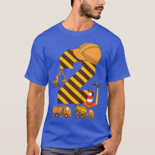 Kids Construction Truck 2nd Birthday Boy 2 Two Yea T-Shirt