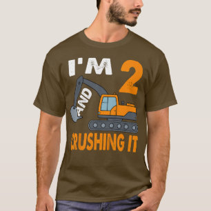 Kids Construction Truck 2nd Birthday Boy 2 Years O T-Shirt