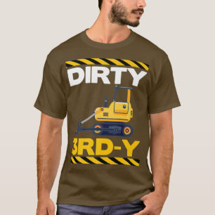 Kids Construction Truck 3rd Birthday Boy Excavator T-Shirt