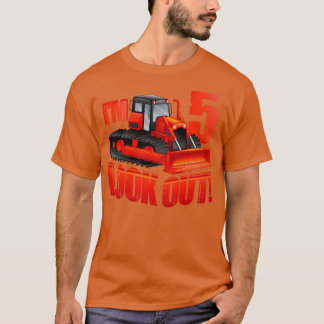 Kids Construction Truck 5th Birthday Boy 5 Years O T-Shirt
