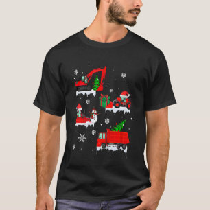 Kids Construction Vehicle Crane Truck Christmas Ho T-Shirt