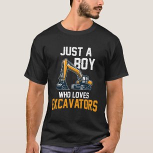 Kids Construction Vehicle Just A Boy Who Loves T-Shirt