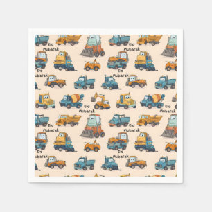 Kids Construction Vehicle Napkins – Cartoon Trucks