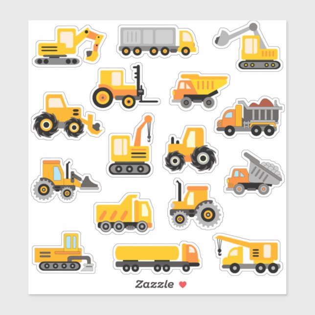 Kids Construction Vehicles (Sheet)