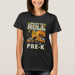 Kids Construction Vehicles Back To School  Ready T T-Shirt