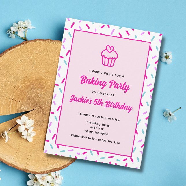 Kids Cooking Baking Birthday Party Invitation  (Creator Uploaded)