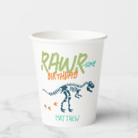 Kids Cool Blue T-Rex Dinosaur Fossil Boys Birthday