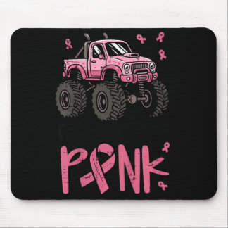 Kids Cool Boys Wear Pink Monster Truck Breast Mouse Mat