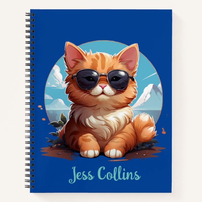 Kids Cool Cat  Notebook (Front)