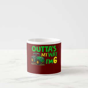 Kids Cool Farm Tractor 6th Birthday Gift Tee Espresso Cup