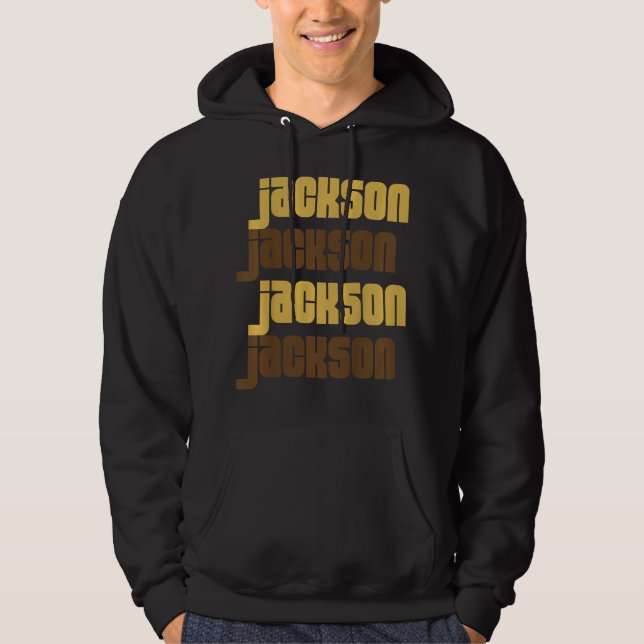Kids Cool Jackson Name Kids Boys Children Youth Hoodie (Front)
