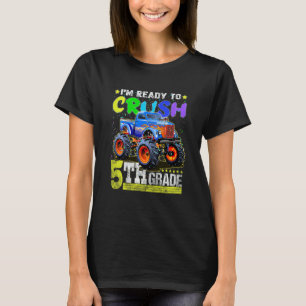 Kids Cool Monster Truck Fifth Grade Back To School T-Shirt