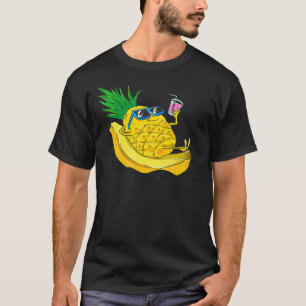 Kids Cool Pineapple Banana chill summer vacation T-Shirt