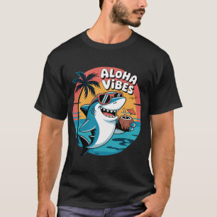 Kids Cool Shark in Sunglasses 70s 80s 90s Shark T-Shirt
