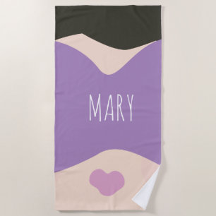 Kids Cool Spa Girl Personalised Name Beach Towel