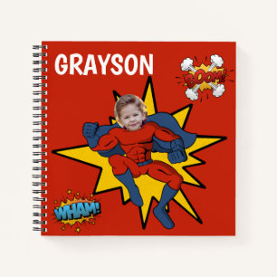 Kids Cool Superhero Photo Notebook