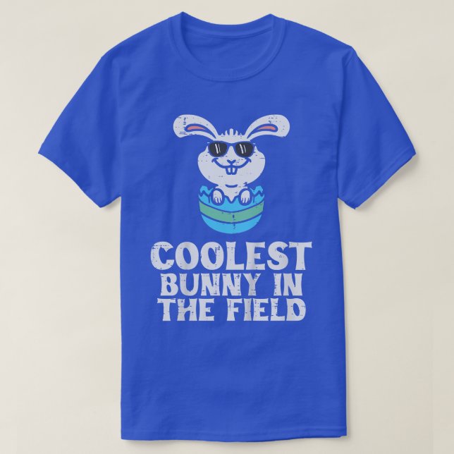 Kids Coolest Bunny In The Field Cute Toddler Boys  T-Shirt (Design Front)