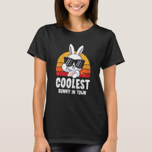 Kids Coolest Bunny In Town Sunglasses Toddler Boys T-Shirt