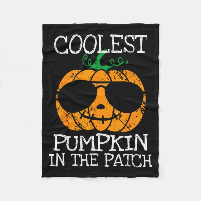 Kids Coolest Pumpkin In The Patch Halloween Boys G Fleece Blanket (Front)
