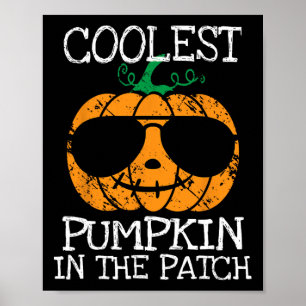Kids Coolest Pumpkin In The Patch Halloween Boys G Poster