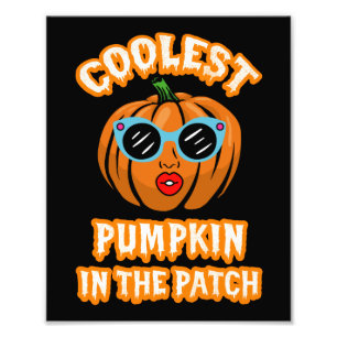 Kids Coolest Pumpkin In The Patch Halloween Kids Photo Print