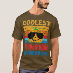 Kids Coolest Pumpkin In The Patch Retro Vintage Ha T-Shirt
