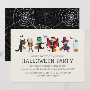 Kids Costume Party Halloween Invitation