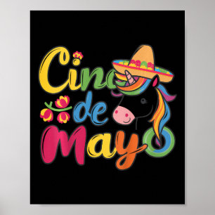 Kids Costume Unicorn Cinco De Mayo For Girls Poster